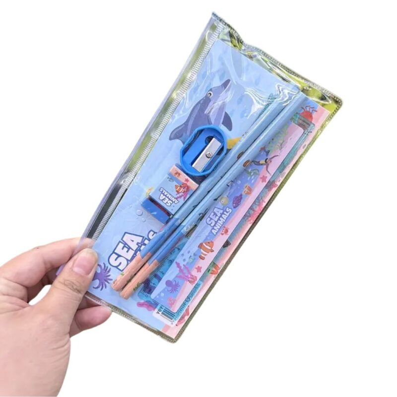 Estuche trasparente <br> 5 piezas<br> Sea Animals